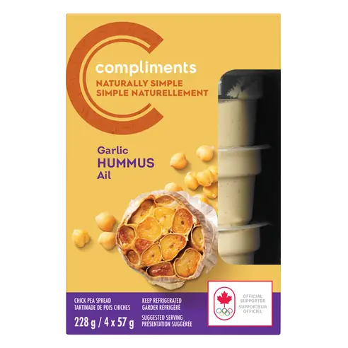 Naturally Simple Mini Hummus Garlic Chick Pea 228 g
