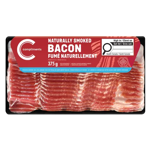 Naturally Smoked Less Salt Bacon 375 g