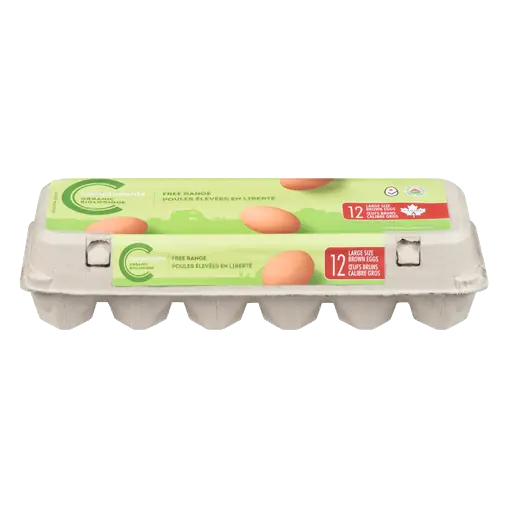 Brown Eggs Free Range Grade A Large 12 Count