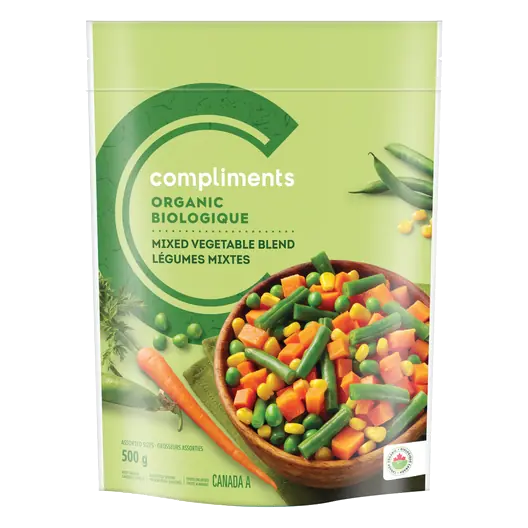 Compliments Frozen Organic Mixed Vegetable Blend 500 g