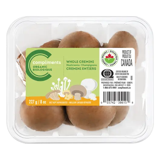Mushrooms Whole Cremini 227 g