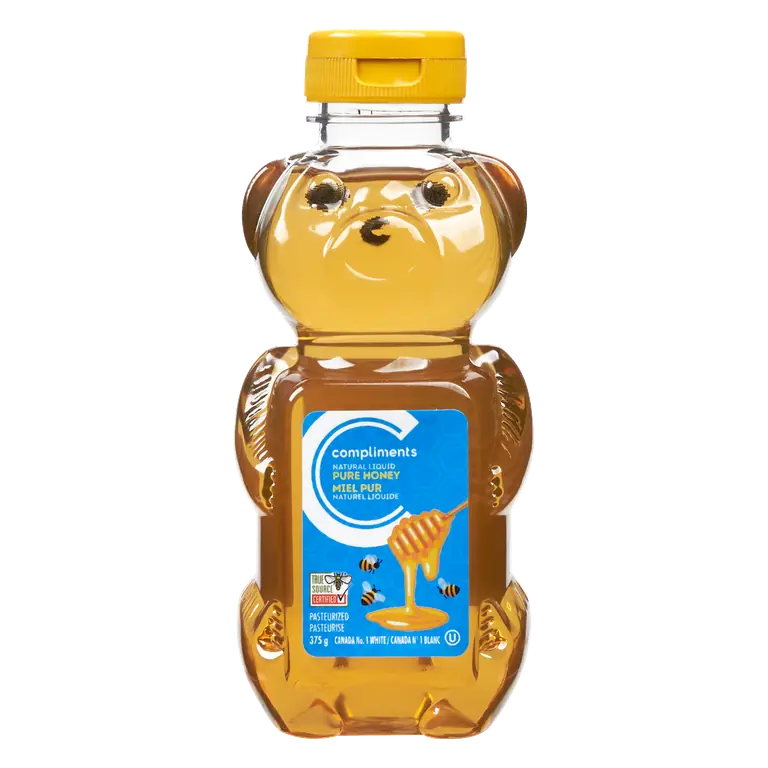 Pasteurized White Liquid Honey Bear 375 g
