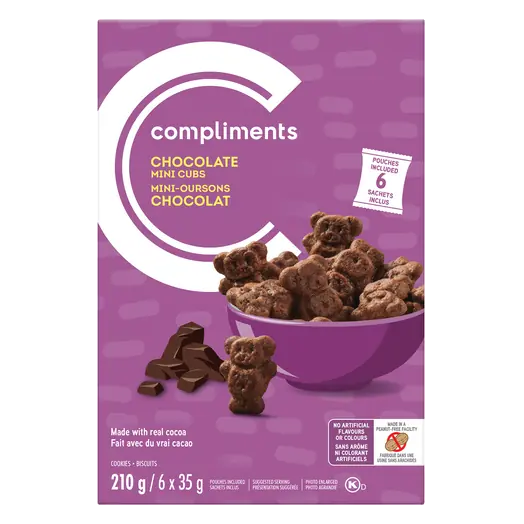 Peanut-Free Cookies Mini Cubs Chocolate 210 g
