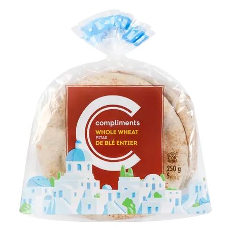 Pita Bread Whole Wheat 250 g (frozen)