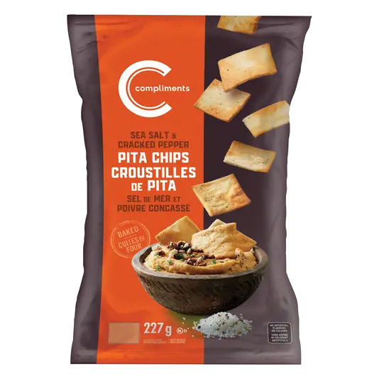Pita Chip Sea Salt & Cracked Pepper 227 g