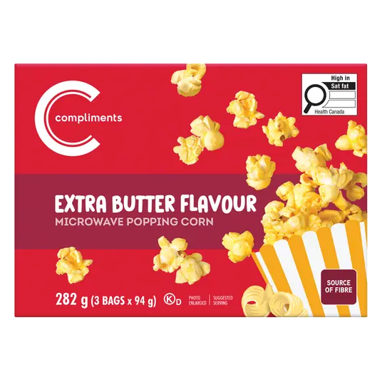Popping Corn Extra Butter 3 x 94 g