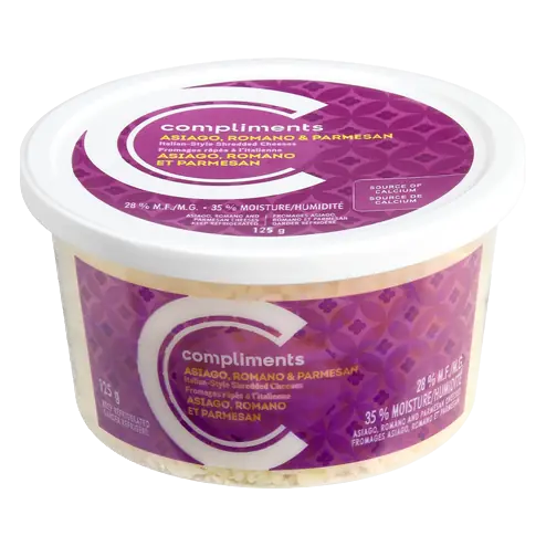 Shredded Cheese Blend Asiago, Romano & Parmesan 125 g