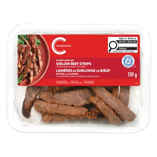 Sirloin Beef Strips Flame Grilled 150 g