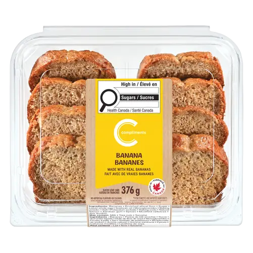 Sliced Loaf Cake Banana 376 g (Frozen)