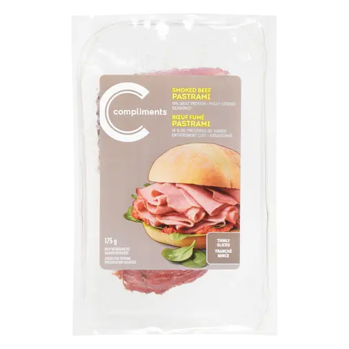 Smoked Beef Pastrami Thinly Sliced Meat 175 g