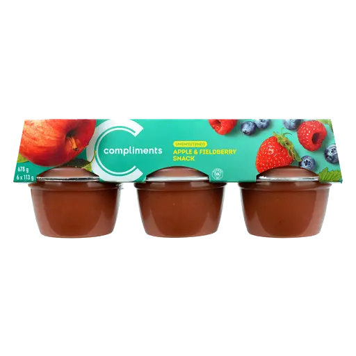 Unsweetened Snack Cups Apple & Fieldberry 6 x 113 g