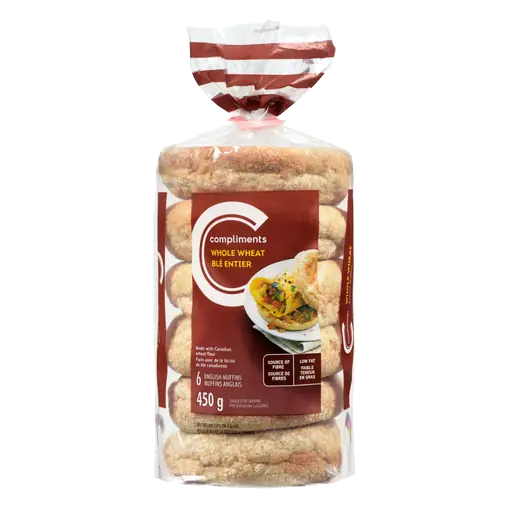 Whole Wheat English Muffins 6 Pack