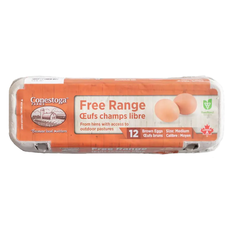 Brown Eggs Free Range Medium 12 Count