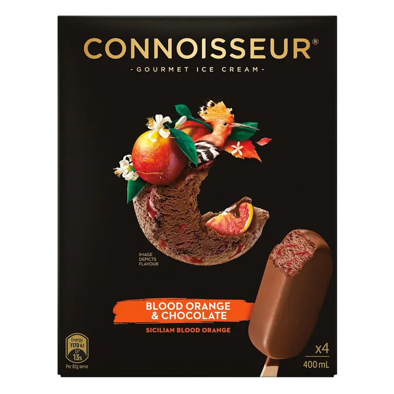 Gourmet Blood Orange & Chocolate Ice Cream Sticks
