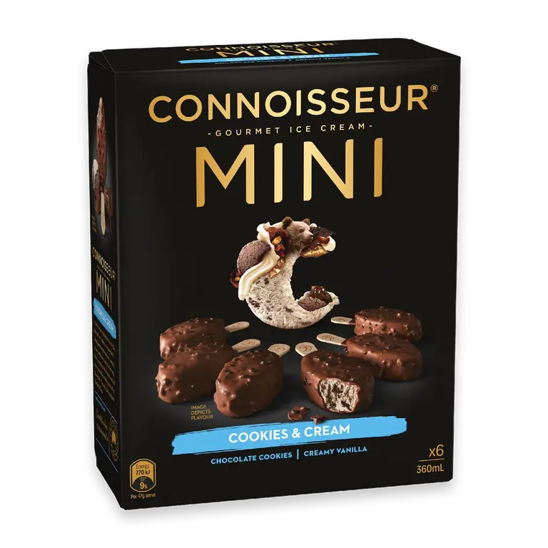Gourmet Ice Cream Mini Cookies & Cream Sticks