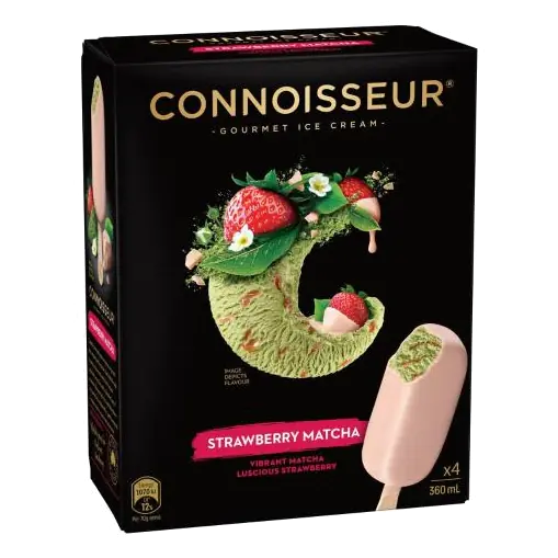Strawberry Matcha Ice Cream Stick 4 Pack