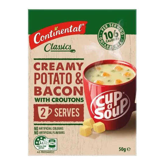 Cup A Soup Creamy Potato & Bacon With Croutons Serves 2