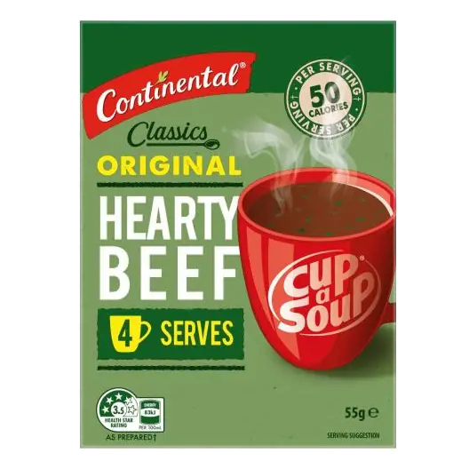 Cup A Soup Hearty Beef Soup Serves 4