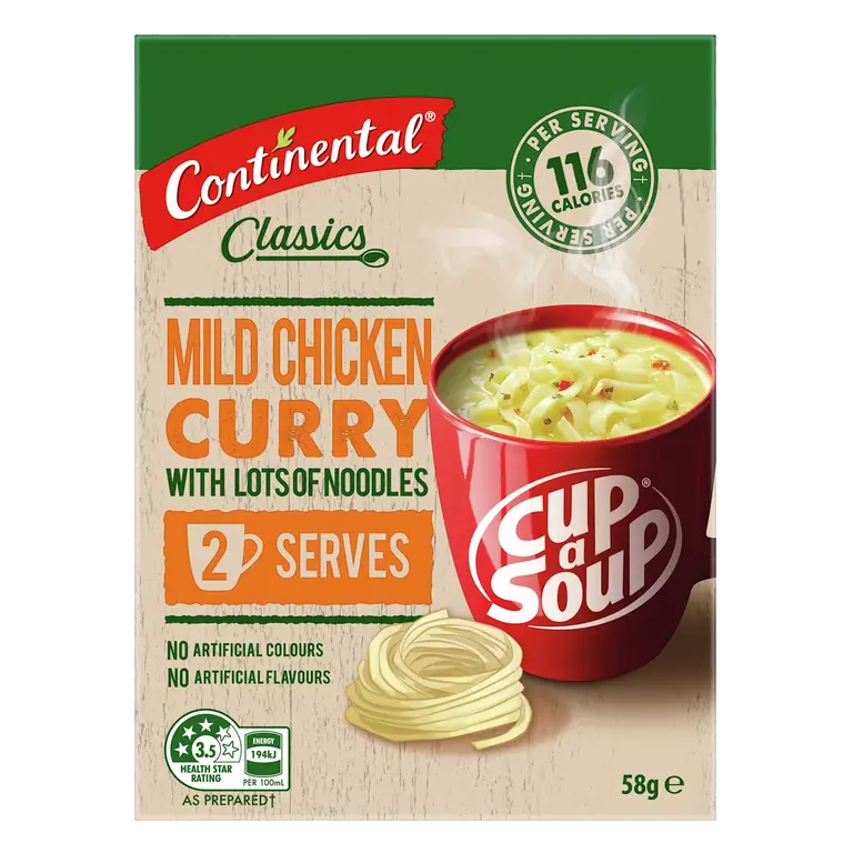Cup A Soup Mild Chicken Curry With Lots Of Noodles