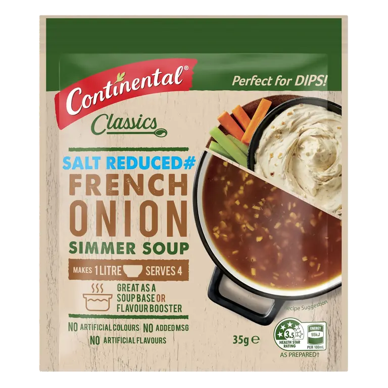 Simmer Soup Salt Reduced French Onion