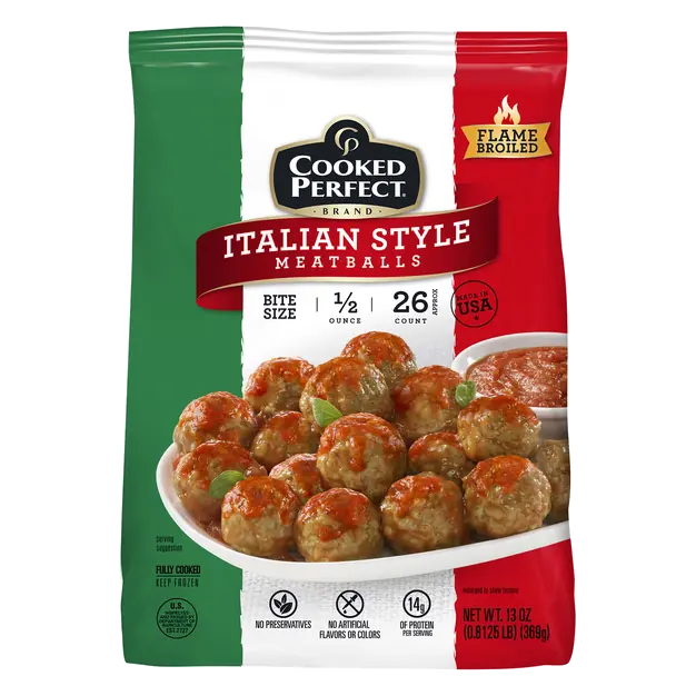 Bite Size Italian Style Meatballs - apx 26 ct Frozen