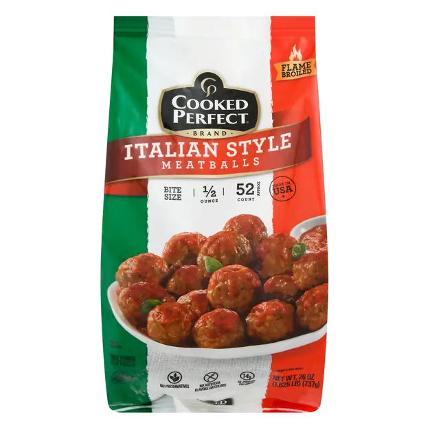 Bite Size Italian Style Meatballs - apx 52 ct Frozen