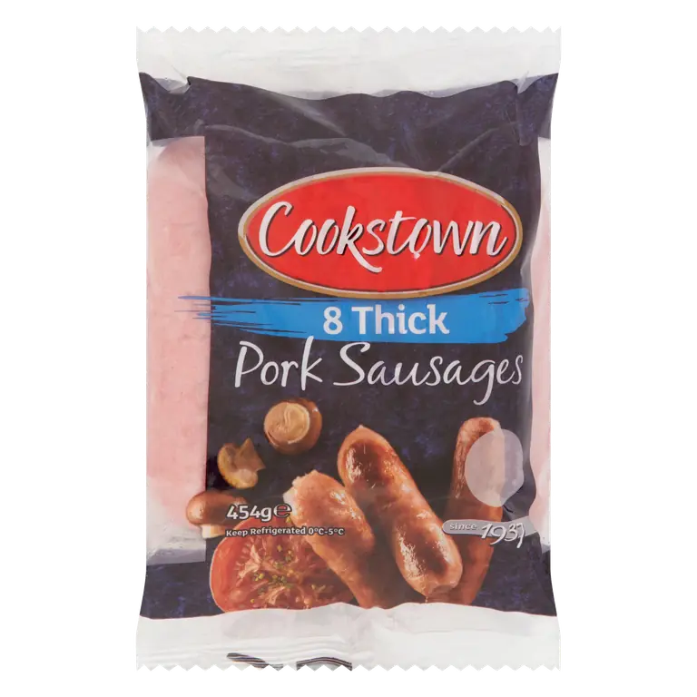 Cookstown 8 Thick Pork Sausages 454g