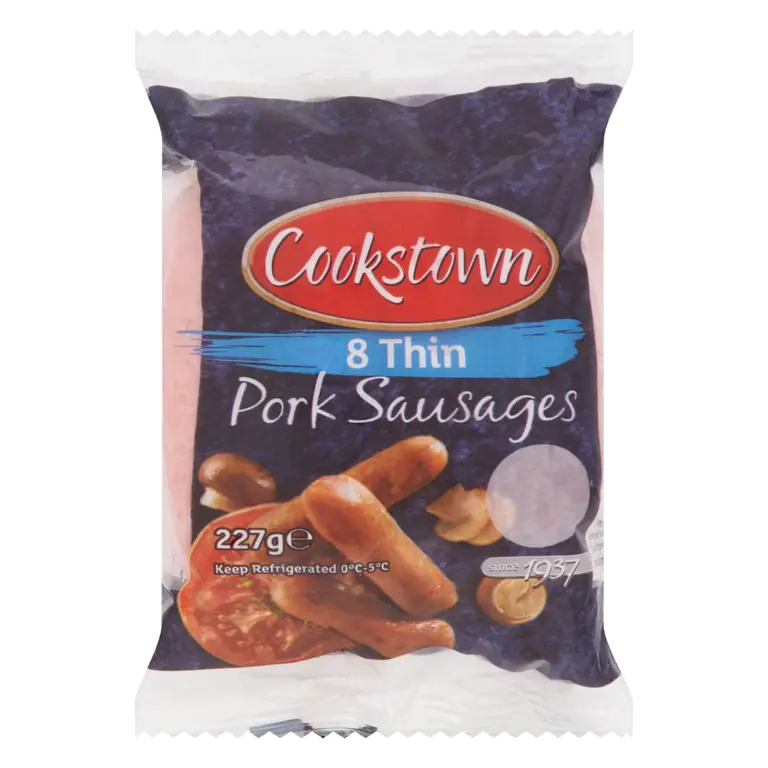 Cookstown 8 Thin Pork Sausages 227g