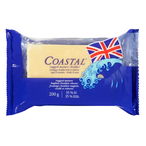 British Cheddar Cheese Coastal Rugged Mature 200 g