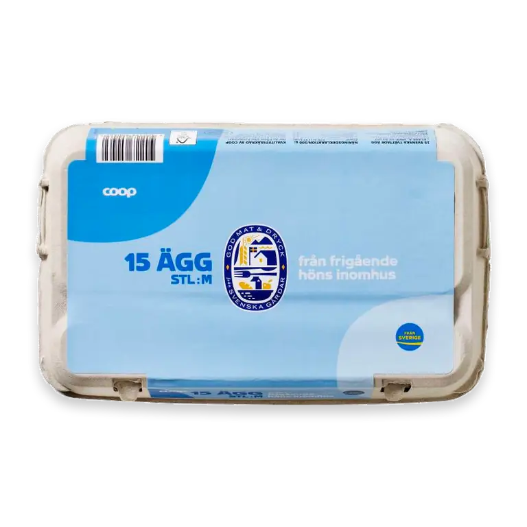 Ägg 15-pack M Frigående inomhus