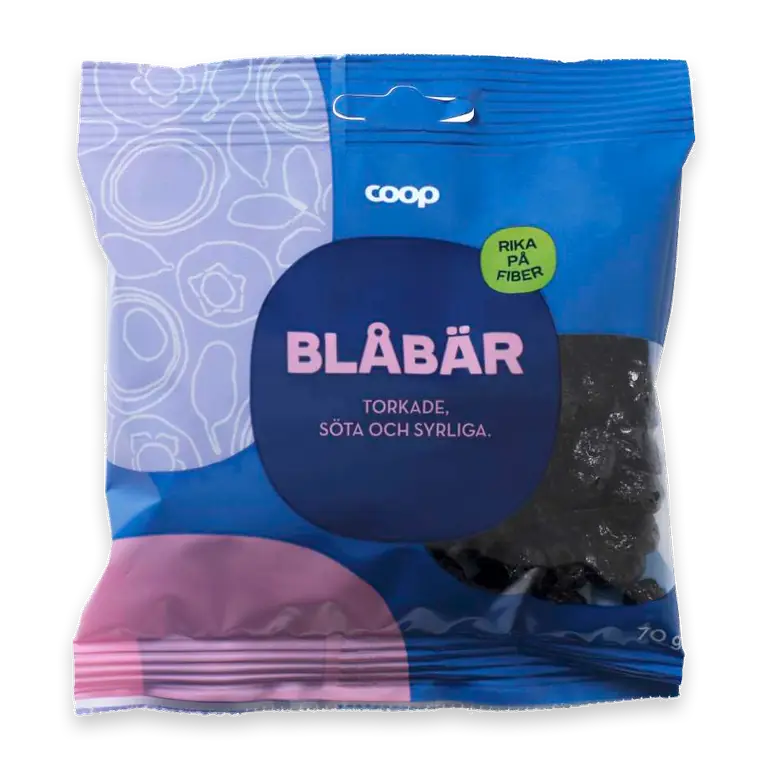 Blåbär Torkade