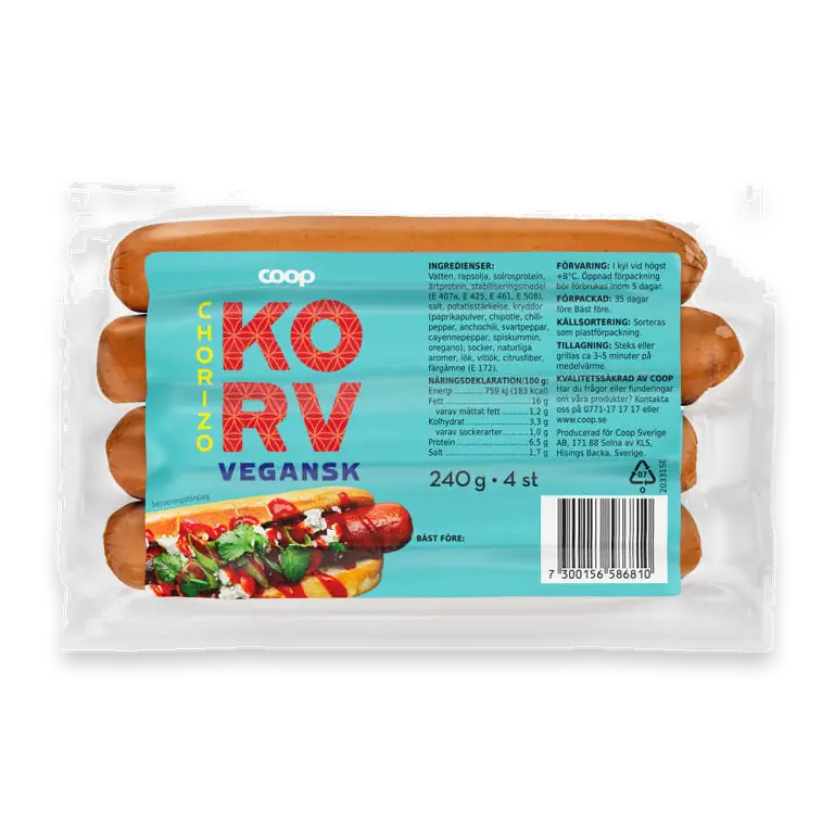 Chorizo Vegansk
