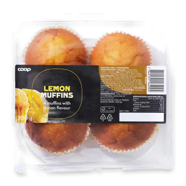 Citronmuffins 4-pack