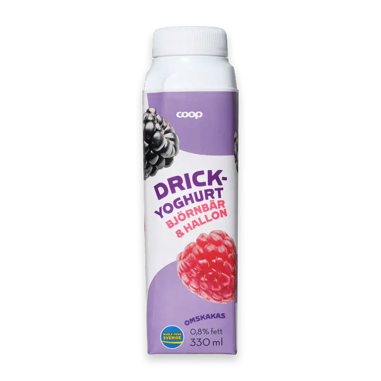 Drickyoghurt Björnbär & hallon 0,8%