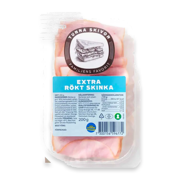 Extrarökt Skinka