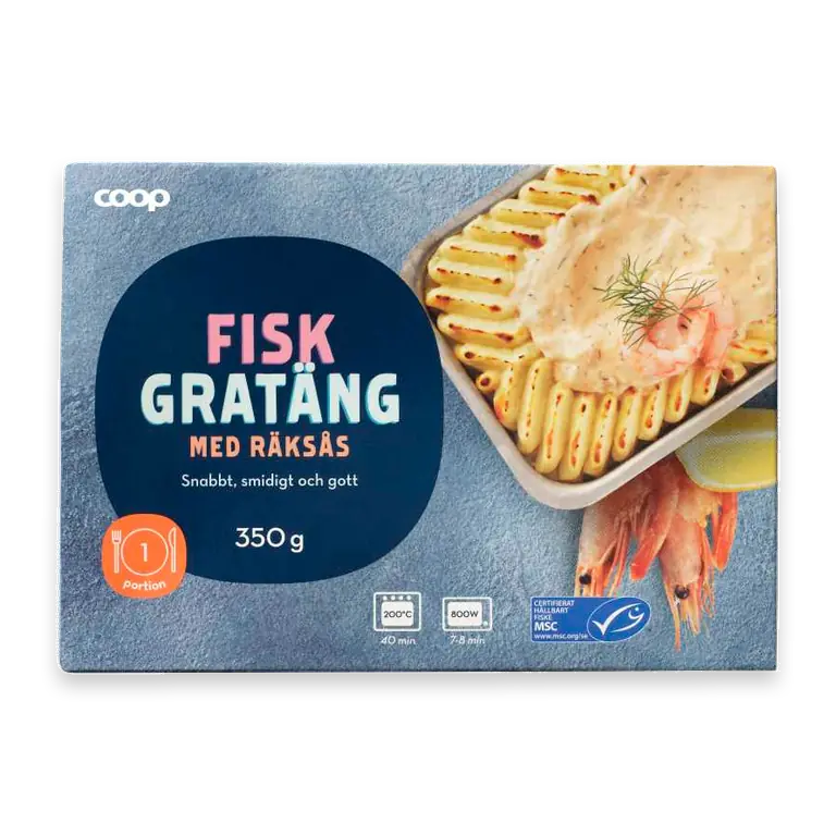 Fiskgratäng Räksås