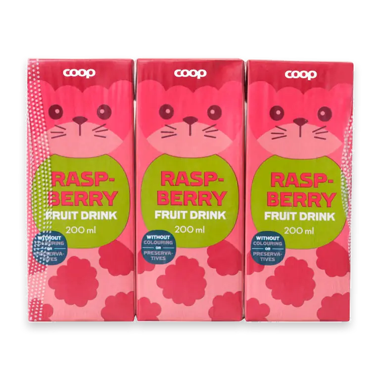Fruktdryck Hallon 3-pack