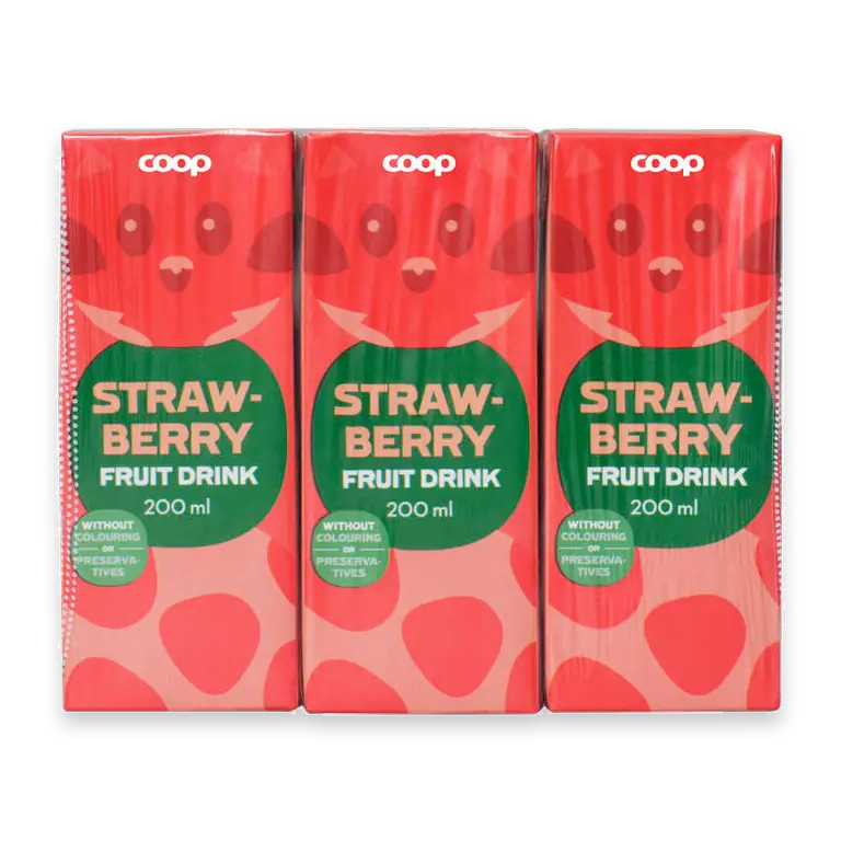 Fruktdryck Jordgubb 3-pack