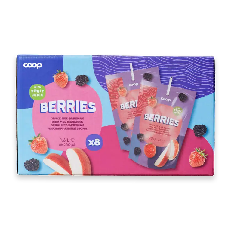 Fruktdryck skogsbär 8-pack