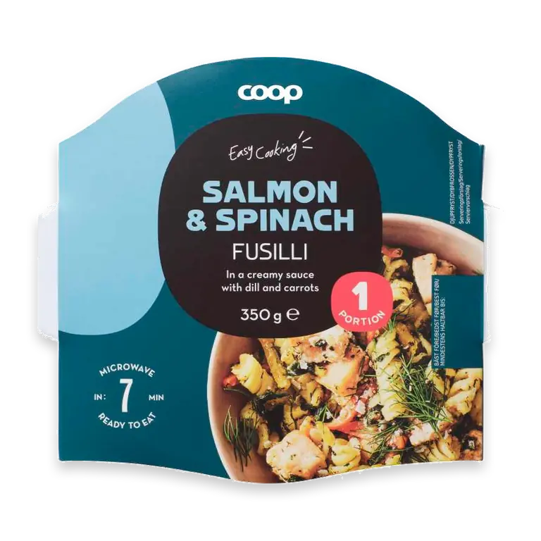 Fusilli Lax & spenat