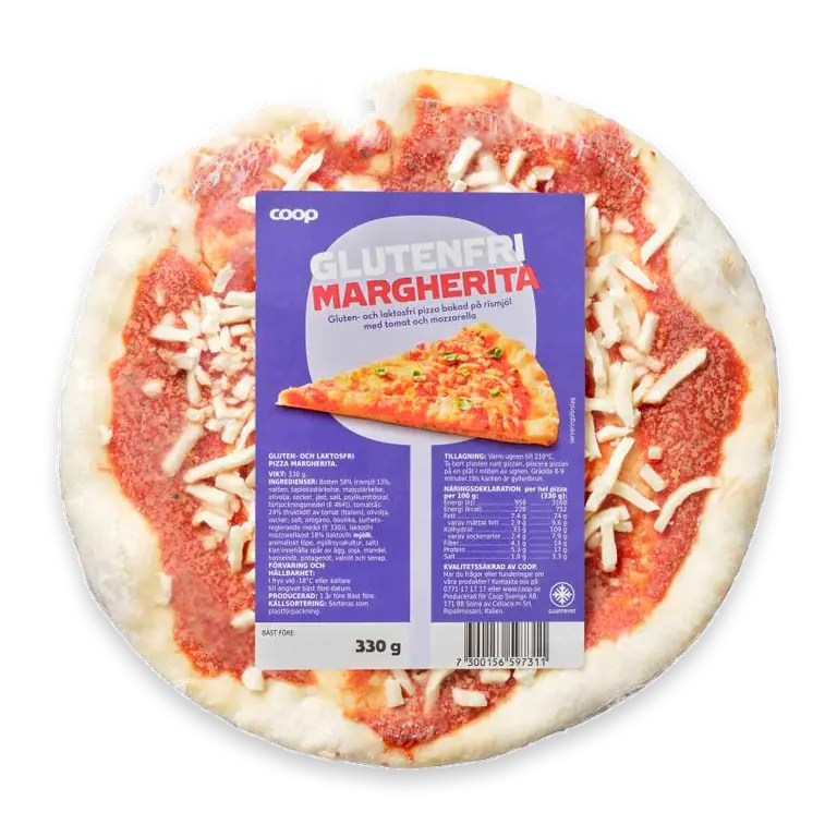 Glutenfri Pizza Margherita