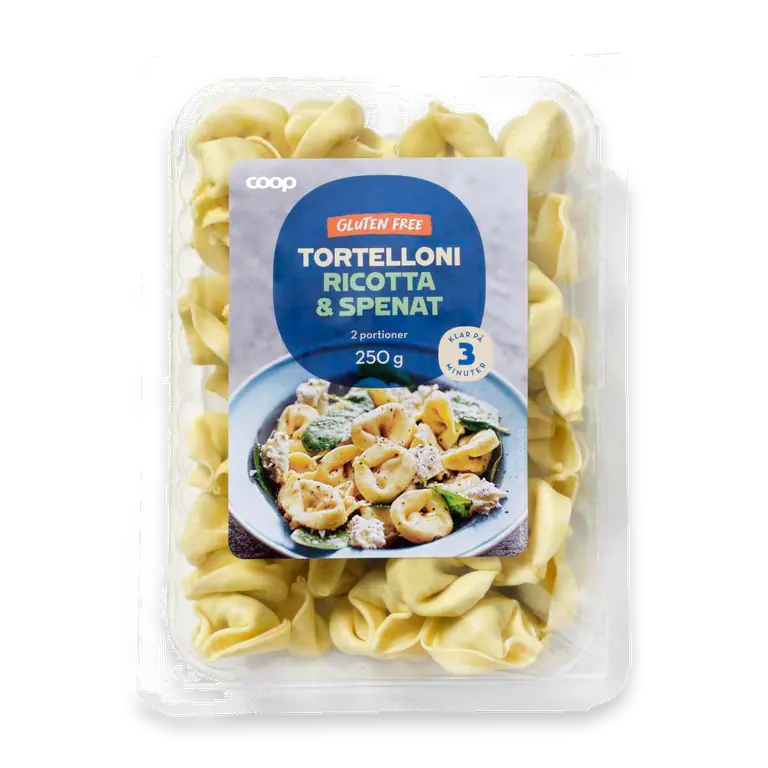 Glutenfri Tortelloni Ricotta & spenat