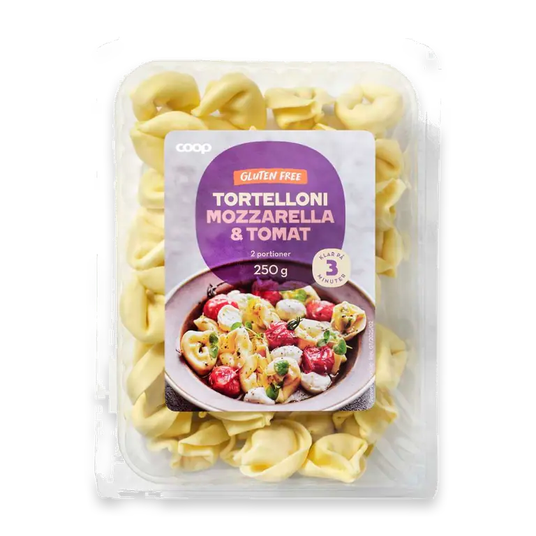 Glutenfri Tortelloni Tomat & mozzarella