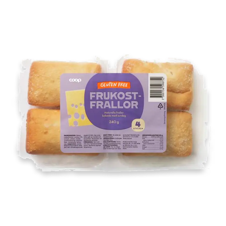 Glutenfria Frukostfrallor 4-pack