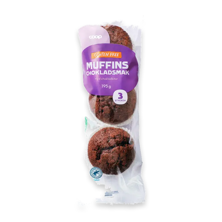 Glutenfria Muffins Choklad 3-pack