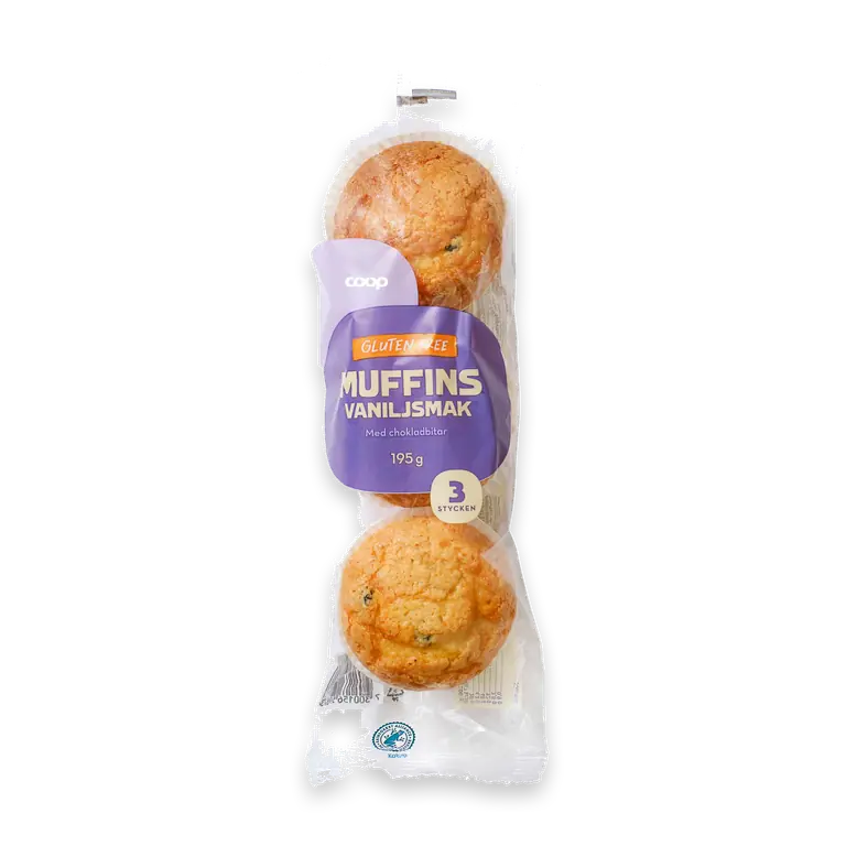 Glutenfria Muffins Vanilj 3-pack