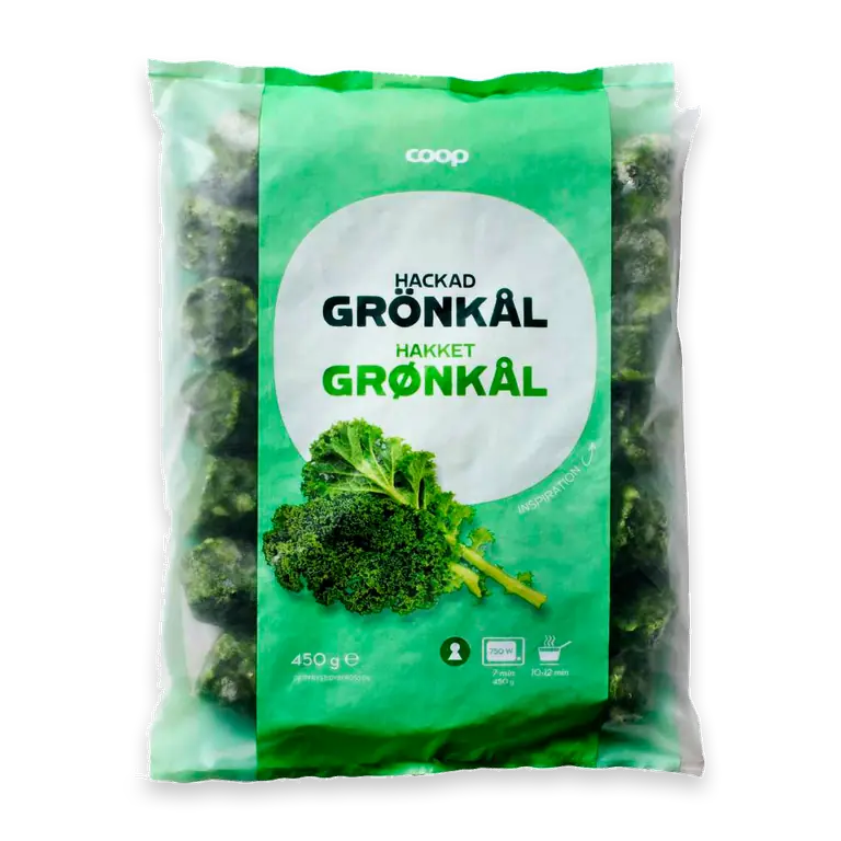Grönkål hackad