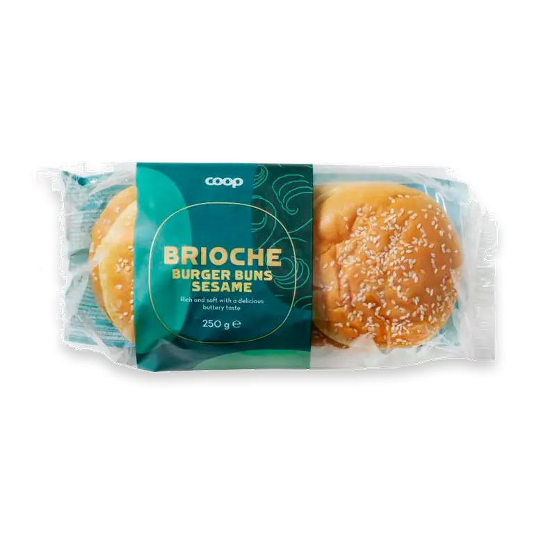 Hamburgerbröd Brioche Sesam 4-pack
