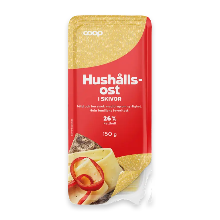 Hushållsost Skivad