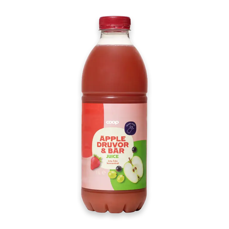 Juice Äpple, druvor & bär